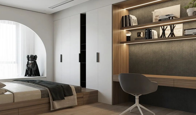 定制榻榻米床衣柜一體飄窗柜